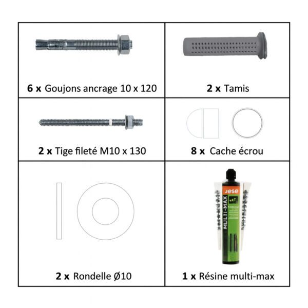 KIT FIXATION POSE ADOSSEE